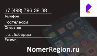 Кто звонил с 4987963838 - регион и оператор